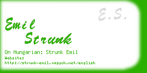 emil strunk business card